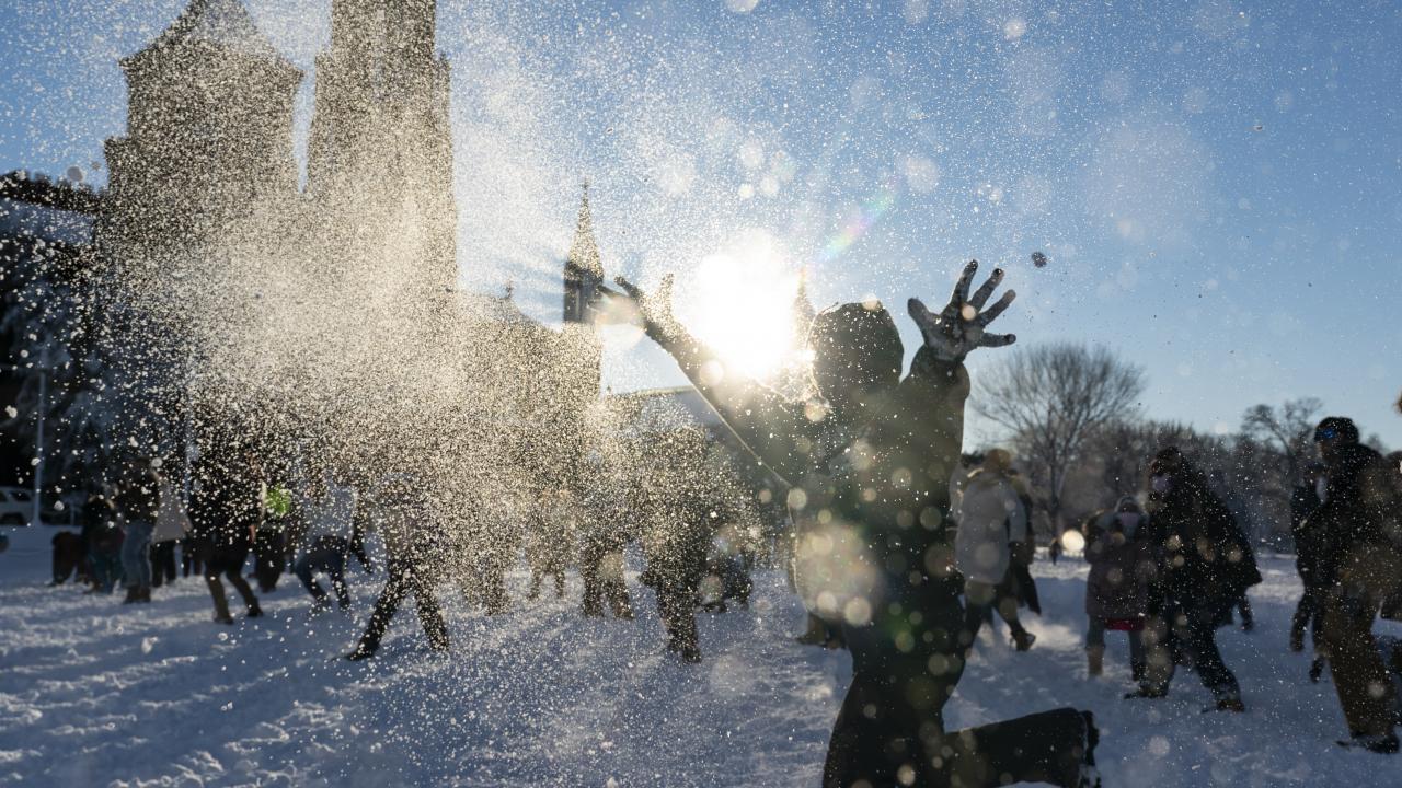 Washington DC`de kartopu etkinliği