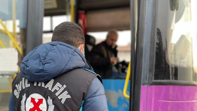 Çorumda toplu taşıma araçlarında sivil denetim