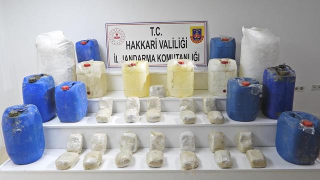 Hakkaride İHA destekli operasyon: 30 kilo uyuşturucu ele geçirildi