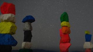 Las Vegas'ta renkli çöl sanatı tasarımlarına yoğun ilgi