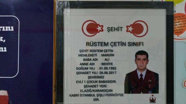 Sasonda şehitlerin isimleri sınıflara verildi