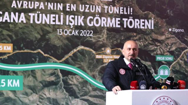 Bakan Karaismailoğlu: Yeni Zigana Tüneli ile karbon salınımı 16 bin ton daha azalacak