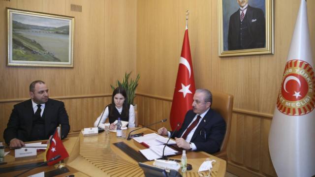 Mustafa Şentop, Ukrayna-Türkiye Parlamentolar Arası Dostluk Grubu Eş Başkanını kabul etti