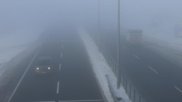 Tokat-Sivas kara yolunda sis