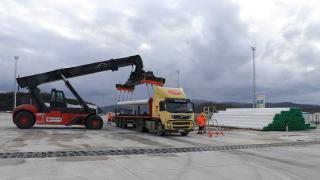Karadeniz gazını karaya taşıyacak boruların ilk etabı Filyos'ta