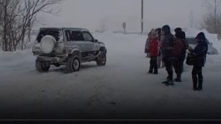 Sahalin Adası'nda sert kış koşulları yaşanıyor
