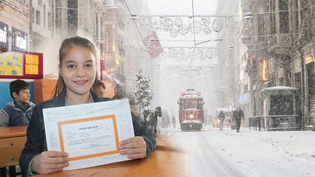 İstanbulda kar alarmı: Karne saatleri erkene çekildi