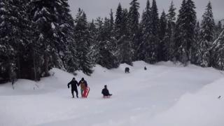 Görmeden kaymanın keyfini yaşadılar