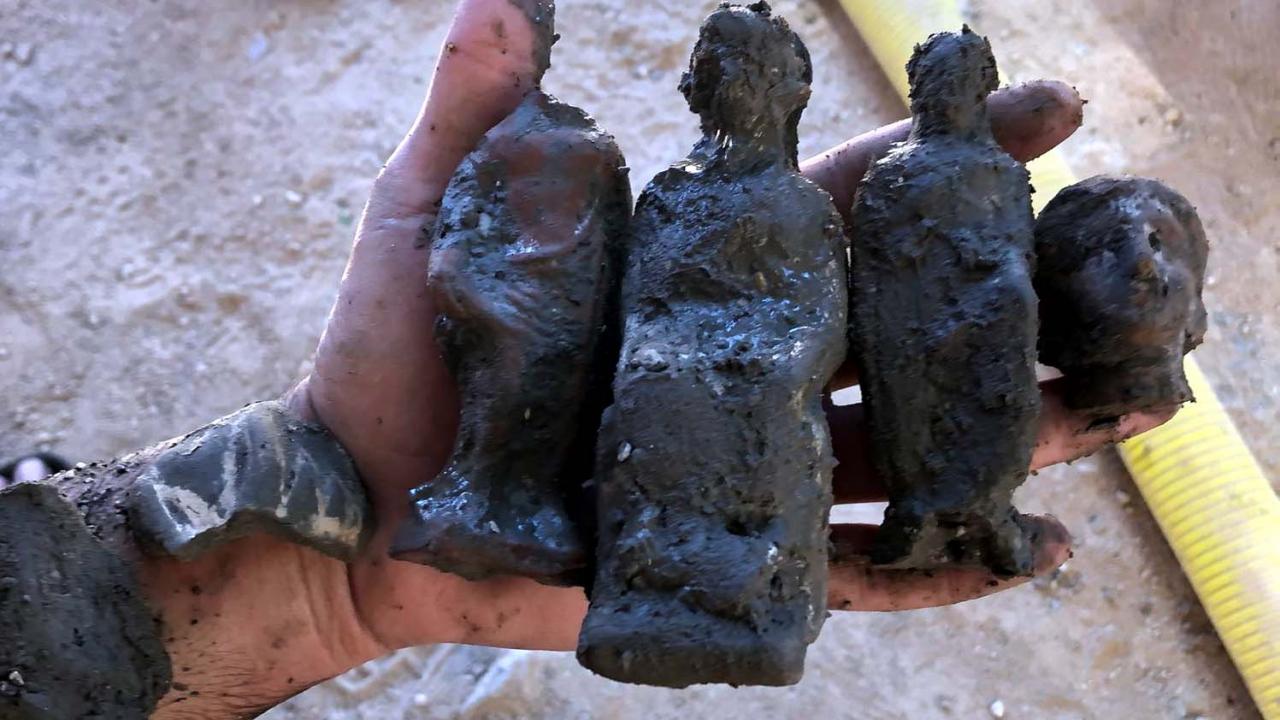 Beçin Kalesi’nde heykel parçaları