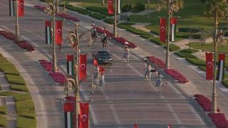 Cumhurbaşkanı Erdoğan'a BAE'de görkemli karşılama