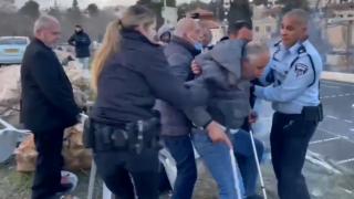 İsrail polisi yürüme engelli aktivisti tartakladı