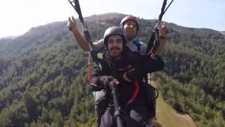 Felçli gencin uçma hayali gerçek oldu