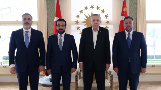 Cumhurbaşkanı Erdoğan, Irak Temsilciler Meclisi Başkanı El-Halbusi ile görüştü