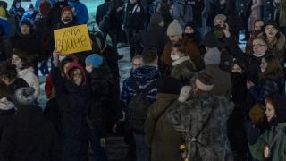 Rusya'da 'savaşa hayır' gösterileri