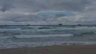 Rus donanmasına ait gemiler Kırım açıklarında