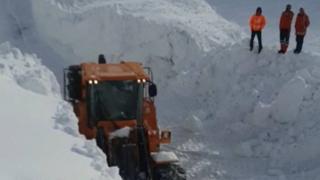 Van-Bahçesaray kara yoluna çığ düştü