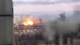 Rusya'nın Kiev'e saldırısı kamerada