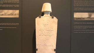 Çanakkale şehidinin mezar taşı Troya Müzesi'nde sergileniyor