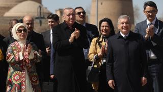 Cumhurbaşkanı Erdoğan için kadim Türk şehrinde coşkulu karşılama