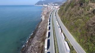 Sarp Sınır Kapısı'nda tır kuyruğu