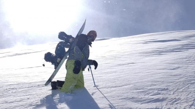 3 bin 550 rakımlı Artos Dağında snowboard keyfi
