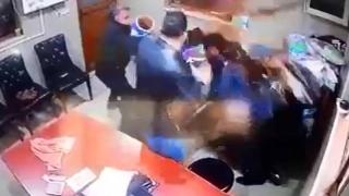 Tartıştığı ortağına asitle saldırdı