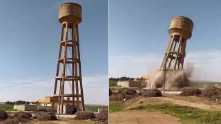 32 yıllık su deposu yıkıldı