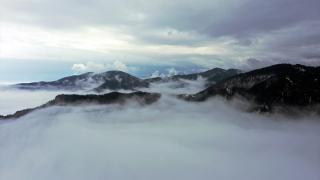 Küre Dağları sis bulutlarıyla kaplandı