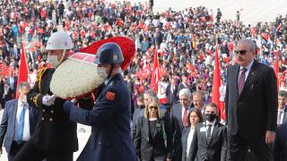 Devlet erkanı Anıtkabir'de