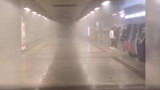 Taksim metro istasyonunda çıkan yangın söndürüldü
