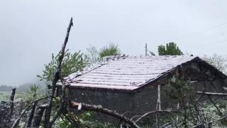 Amasya'ya mayıs ayında kar yağdı