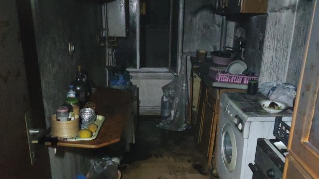 Bursada apartman dairesinde yangın