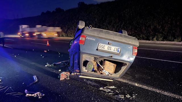 Kuzey Marmara Otoyolunda trafik kazası: 2 yaralı
