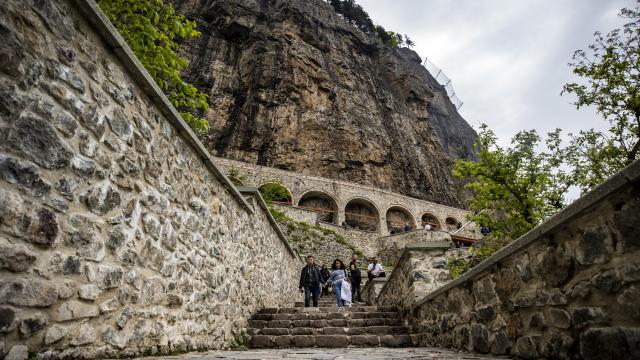 Sümela Manastırına ziyaretçi akını
