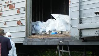 TRT Haber Kiev'deki morg vagonları görüntüledi