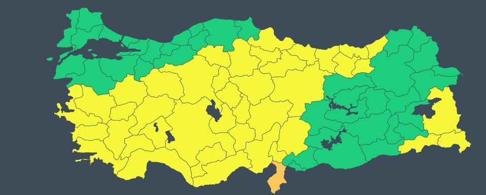 İşte sarı kodla uyarılan o iller...