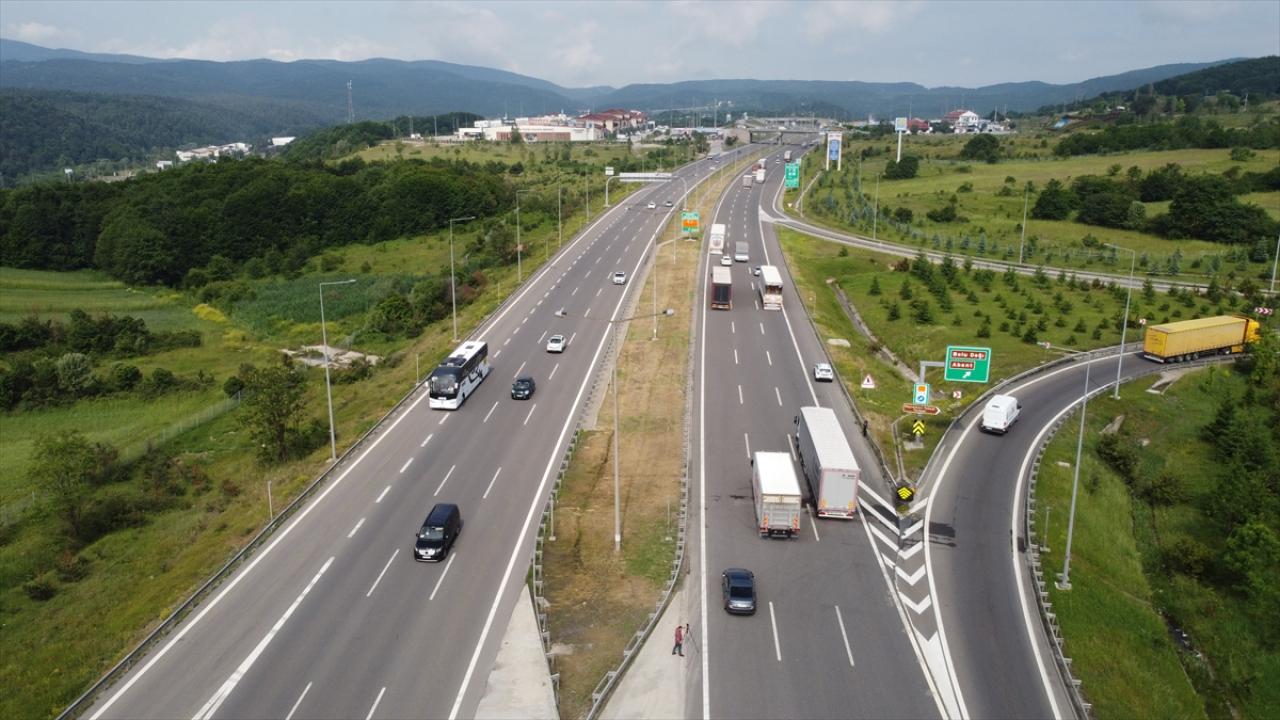 Anadolu Otoyolu GeredeKarabük bağlantı yolunda bakım çalışması başlatıldı