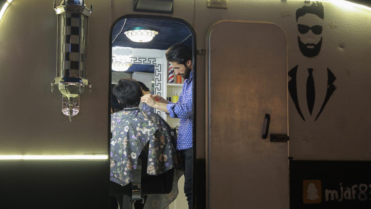 Tek kişilik berber salonu