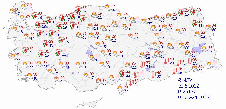 Meteorolojinin 5 günlük hava tahmini: Pazartesi