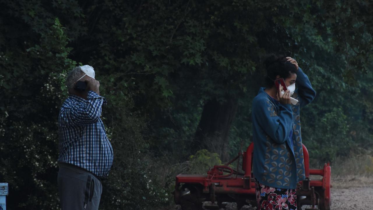 Yerleşim alanına yakın evler tahliye edildi