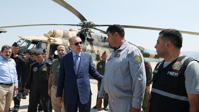 Cumhurbaşkanı Erdoğan Muğlada yangına ilişkin bilgi aldı