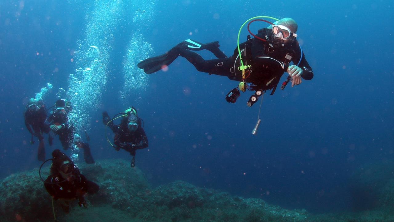 "Baraküda sürüleri, sinarit, orfoz, lahoz, müren, ahtapot görmek mümkün"