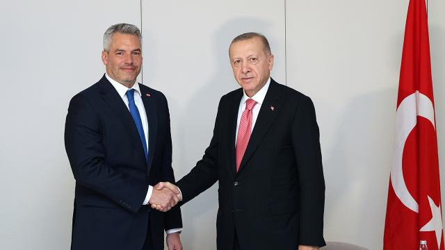 Cumhurbaşkanı Erdoğan, Avusturya Başbakanı Nehammer ile görüştü