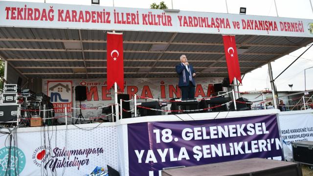 Tekirdağ Valisi Yıldırım, 18. Yayla Şenliklerine katıldı