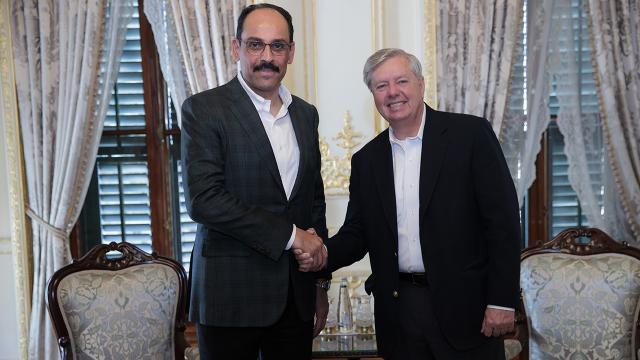 Cumhurbaşkanlığı Sözcüsü Kalın, ABDli Senatör Graham ile görüştü