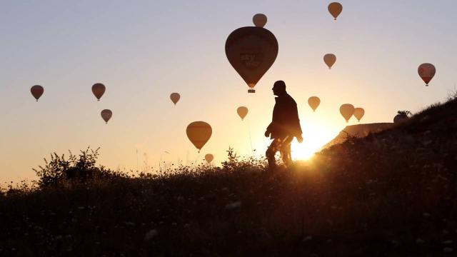 258 bin turist Kapadokyayı havadan izledi