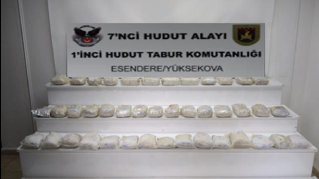 Hakkaride 55 kilo uyuşturucu ele geçirildi