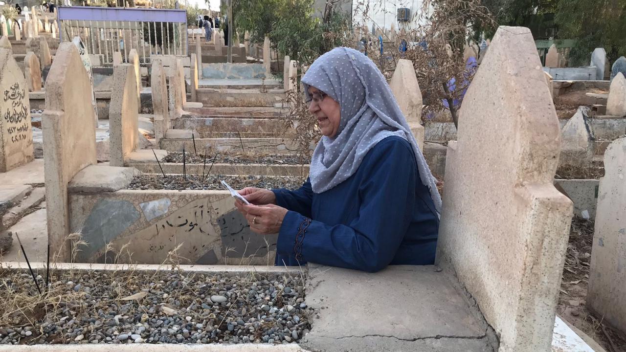 Kerkük'te bayram öncesi mezarlık ve şehitliklerde yoğunluk yaşandı