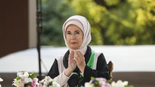 Emine Erdoğan Filistinli müzisyenler ve CSO sanatçılarıyla buluştu