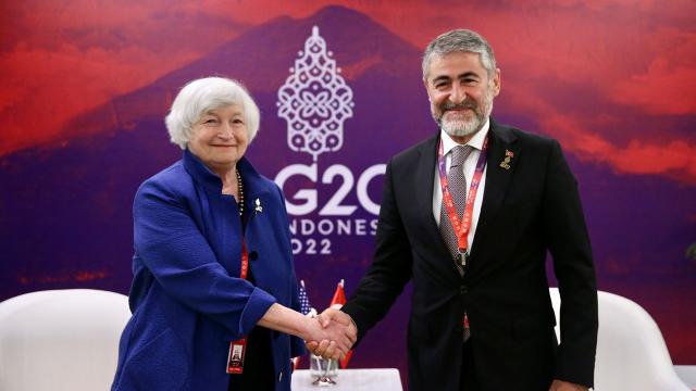 Hazine ve Maliye Bakanı Nebati, ABDli mevkidaşı Yellen ile görüştü
